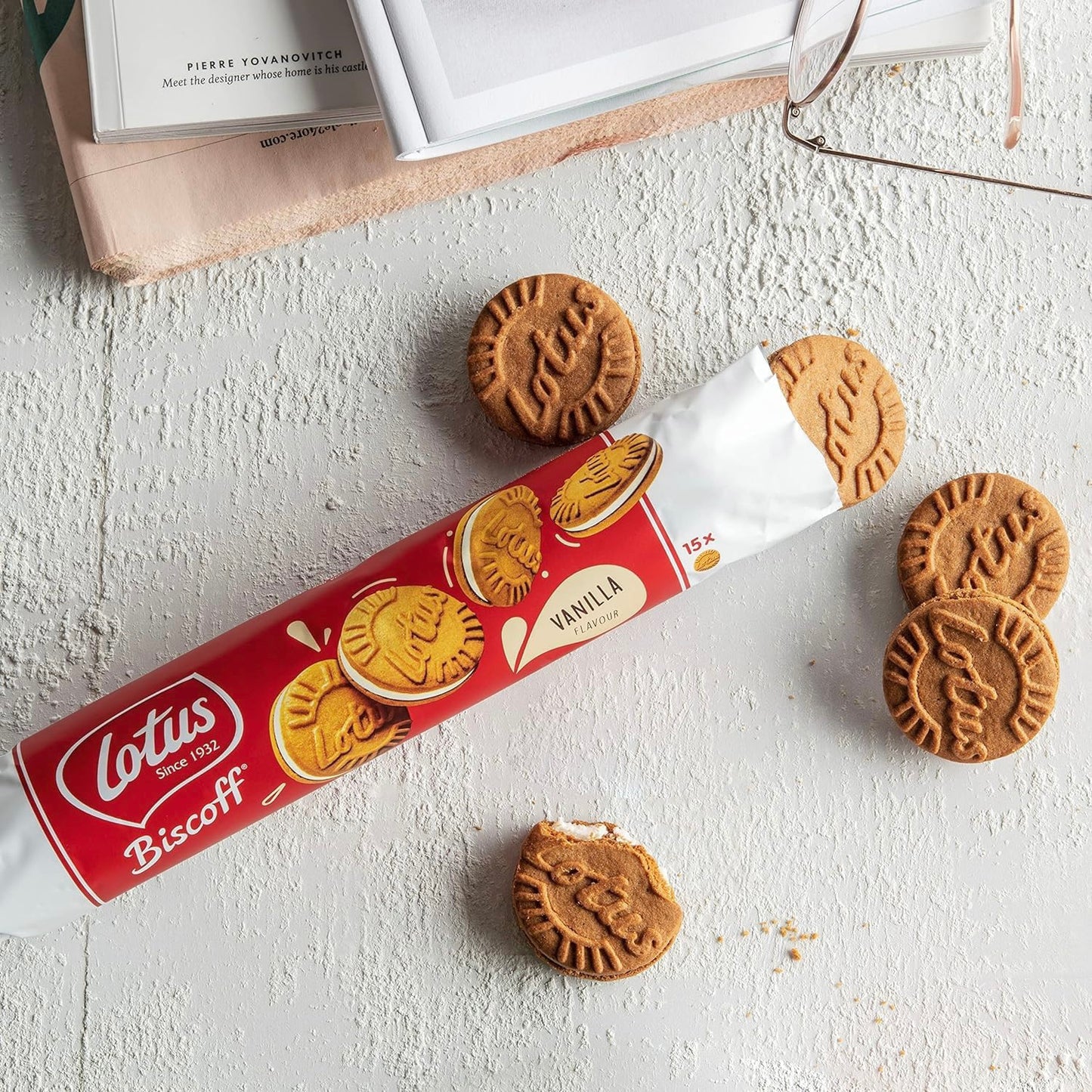 Galletas Biscoff Rellenas de Vainilla 15pz 150g