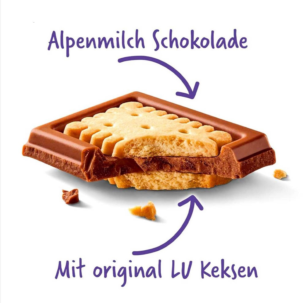 Milka barra de chocolate con LU Biscuits