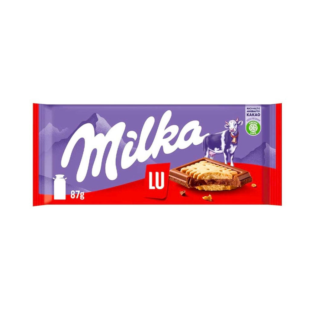 Milka barra de chocolate con LU Biscuits