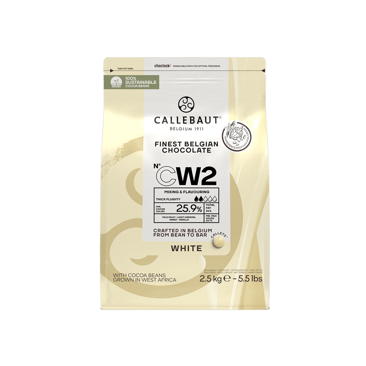 Chocolate Blanco Callebaut 2.5kg