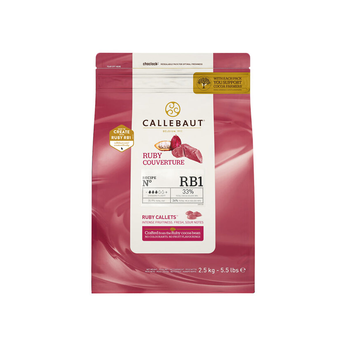 Chocolate Rubí para derretir 2.5kg